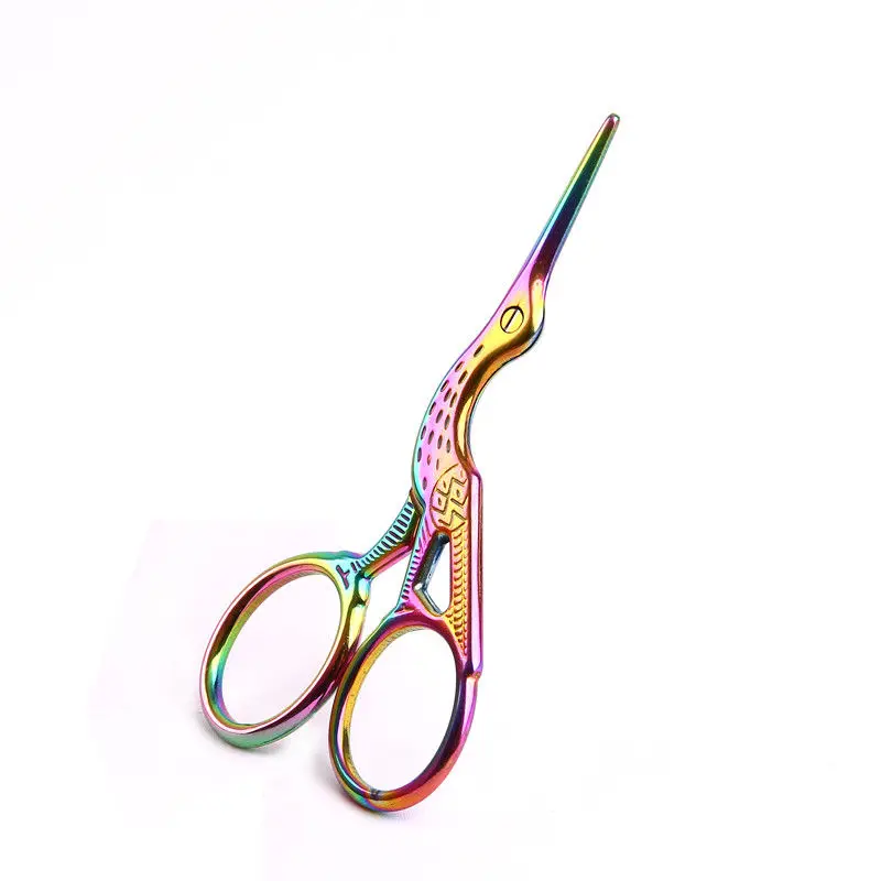 Ножницы для подравнивания бровей из нержавеющей стали в форме журавля.