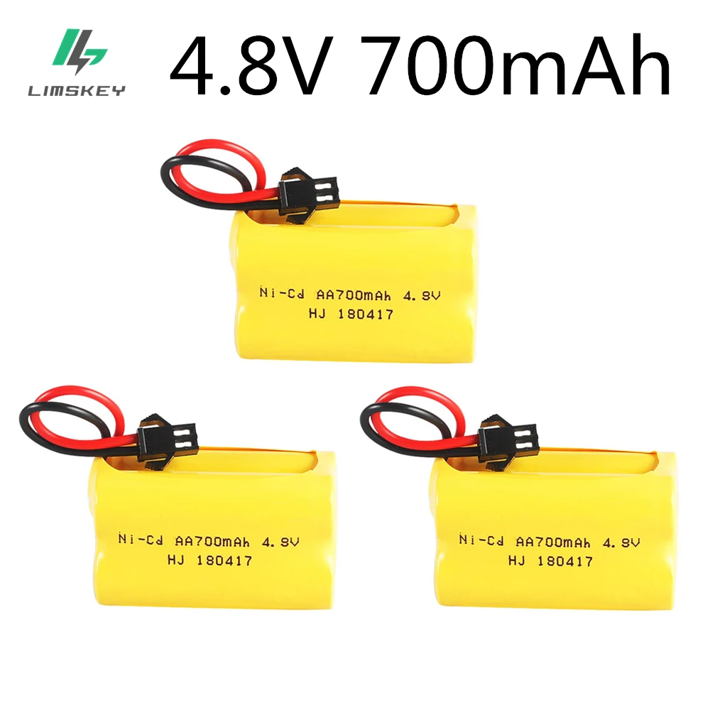 3 шт 4 8 v 700 мА/ч Перезаряжаемые никель кадмиевый аккумулятор AA акумуляторная