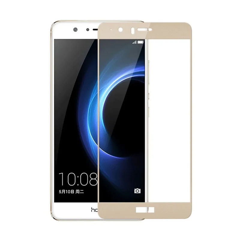 Закаленное стекло с полным покрытием для Huawei Honor V8 2 шт. защита экрана Защитная