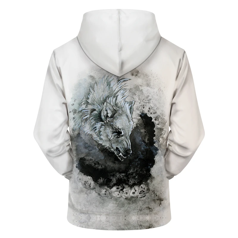 Ying and Yang Wolf толстовки уличная Толстовка Повседневная Толстовка мужская 3D пуловер Harajuku спортивный костюм мужской хип-хоп Прямая поставка ZOOTOPBEAR