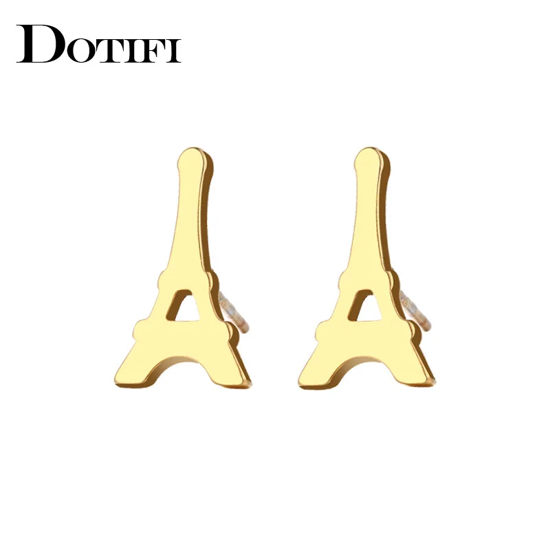 Серьги-гвоздики DOTIFI из нержавеющей стали для женщин и мужчин украшения помолвки