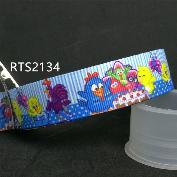 50 двор/roll 7/8 inch Мультфильм Курица печатная корсажная лента - Цвет: 2134