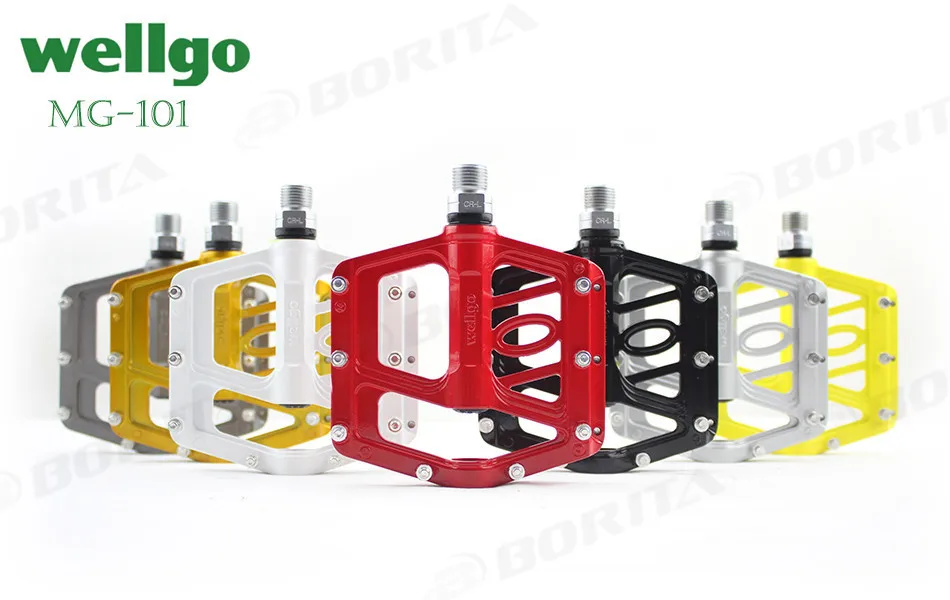 Wellgo MG-101 педаль MTB Горный Maganesium Сверхлегкий Противоскользящий герметичный подшипник велосипедные педали, велосипедные аксессуары многоцветные