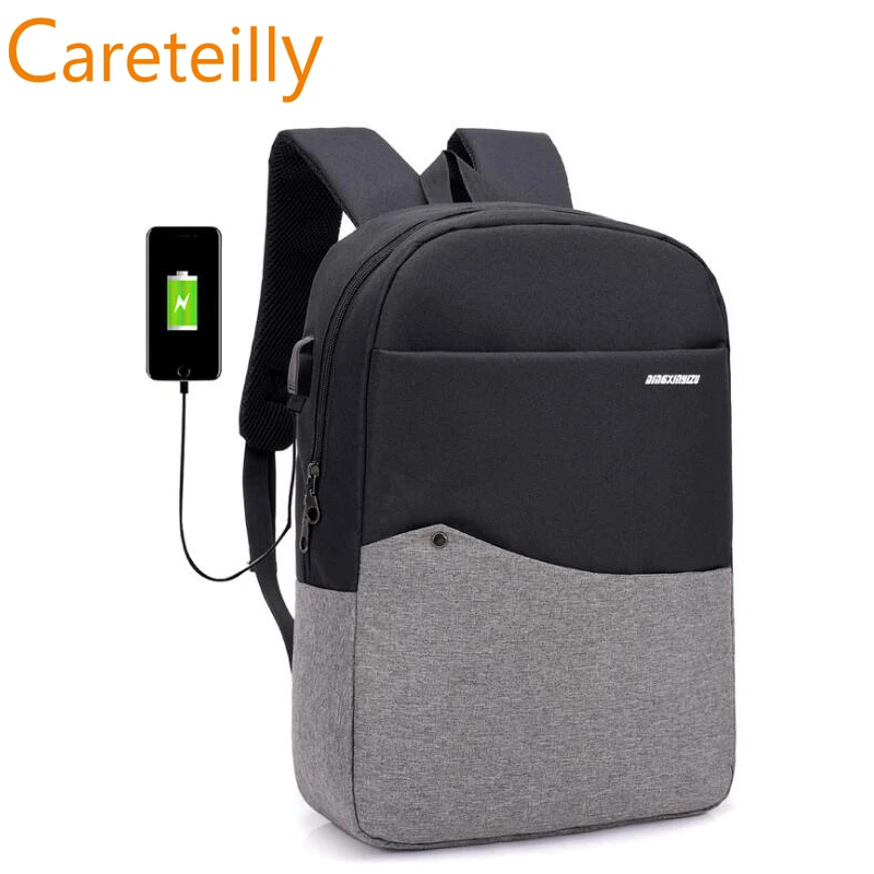 Дорожный Водонепроницаемый Школьный рюкзак с usb портом для зарядки женщин и