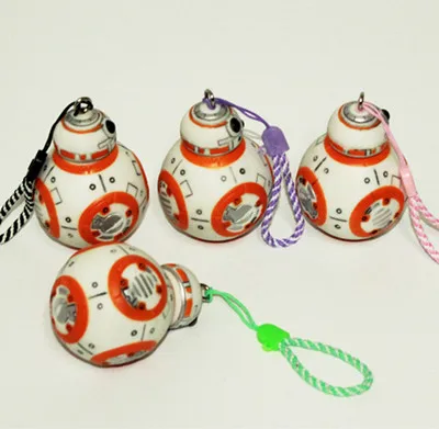 Звездные Войны Пробуждение силы BB-8 кулон «робот» брелки аниме дроид брелок в виде робота Фигурки игрушки подарки - Color: Rope style