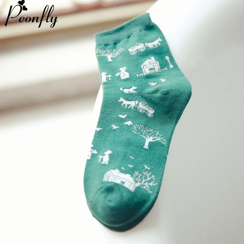 Личности мультфильм рисунок принт женские носки для девушек милые Термальность
