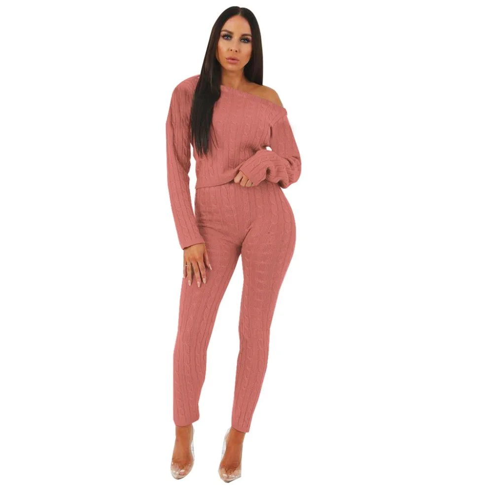 2019 весенний женский трикотажный костюм спортивный пуловер с круглым вырезом