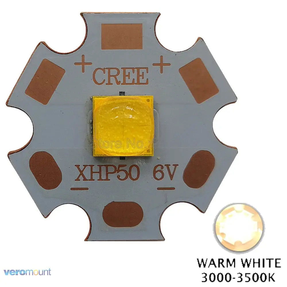 Warm White XHP50.2 6 в или 12 В холодный белый нейтральный белый теплый белый высокая мощность светодиодный излучатель на 16 мм 20 мм Медь PCB - Испускаемый цвет: Warm White