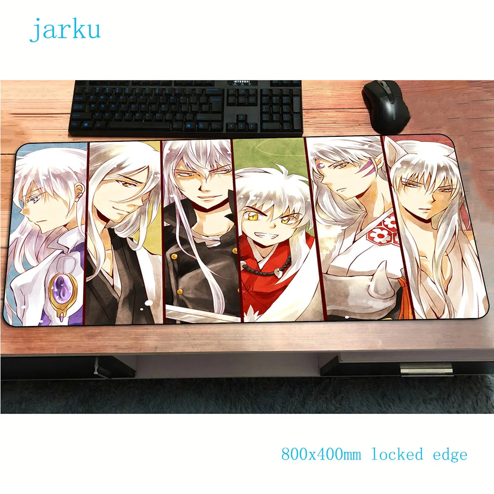 Коврик для мыши inuyasha 800x400x2 мм игровой коврик в стиле аниме Хэллоуина офиса