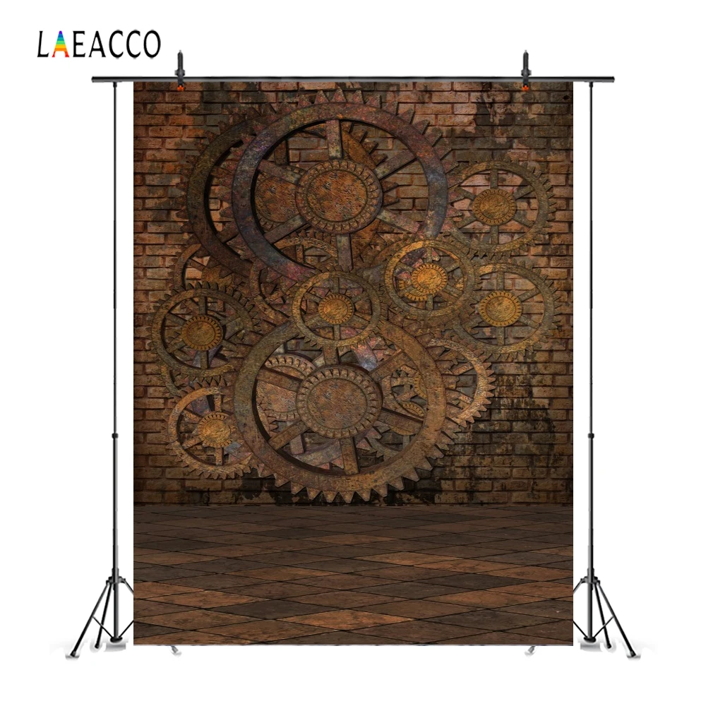 Фон для фотосъемки с изображением старой кирпичной стены стимпанк дома ржавые