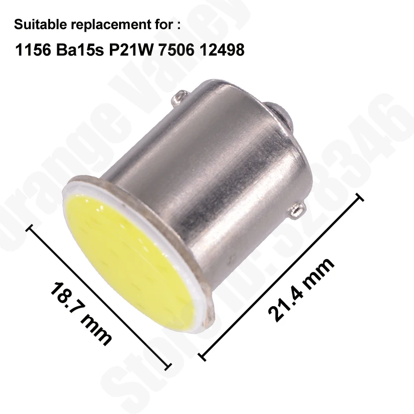 1 шт. 1156 COB P21W BA15S 12 чипов задний сигнальный светильник s задние фонари стояночный светильник авто DRL автомобильный светильник ing