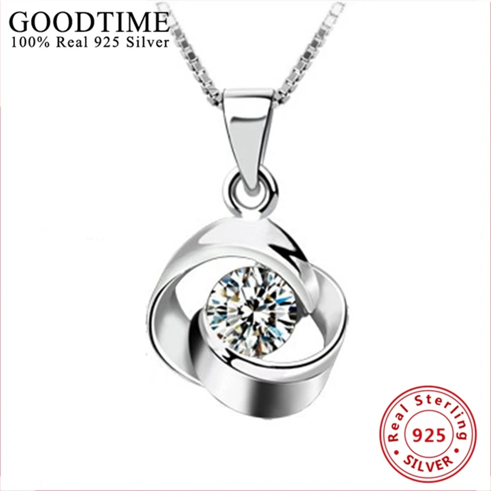 Модные туфли из натуральной 100% 925 стерлингового серебра ожерелья для женщин