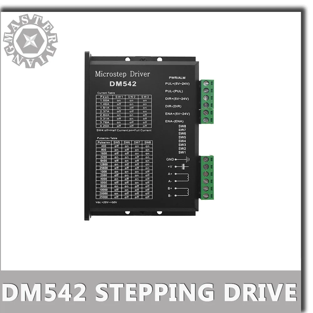 DM542 DSP цифровой Драйвер шагового двигателя для 57/86 серия 2-фазный цифровой Драйвер шагового двигателя линейные направляющие рельсы аксессуар