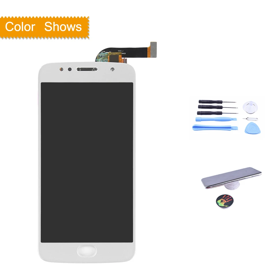 white with gift 5," для Motorola Moto G5S ЖК-дисплей сенсорный экран дигитайзер сенсор полный ЖК-дисплей в сборе XT1791 XT1792 XT1794 XT1795 XT1797 - Цвет: white with gift