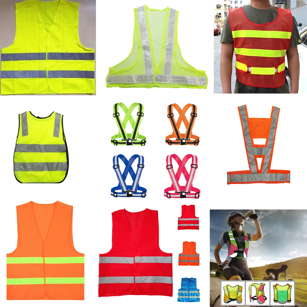 Жилет Мотоцикл высокая видимость светоотражающий жилет Hi Viz жилет Предупреждение светоотражающие полосы куртка для детей