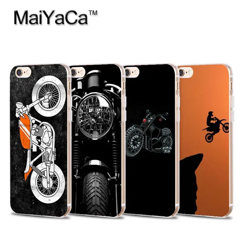 МаиЯка Кафе Рейсер Реверс Крутой мотоцикл Прозрачный мягкий чехол для сотового телефона iPhone X XS MAX XR 8 8PLUS 5s 6s 11pro max.