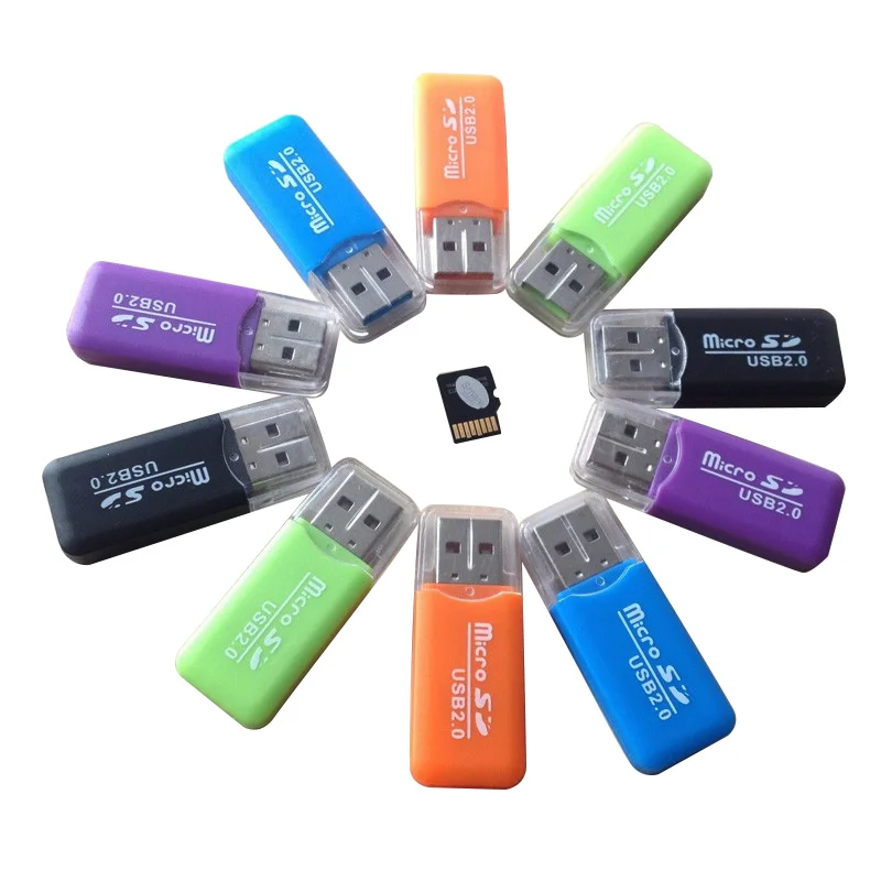 Портативный дизайн высокоскоростной цветной мини USB 2 0 кард-ридер Micro SD TF для ПК