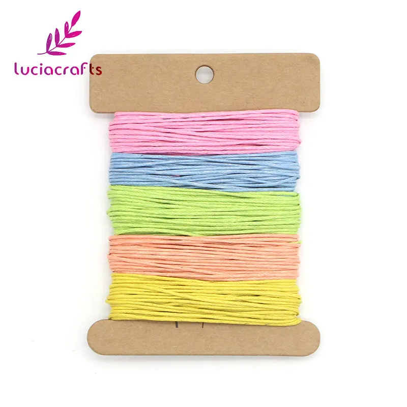Lucia crafts, 1 мм, 25 ярдов/партия, вощеная нить, хлопковый шнур, веревка, браслет Шамбала, веревка для рукоделия W0702