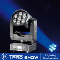 zoom led wash 7x15w mini moving head dmx lyre stage lighting effect rgbw colors mixing beam wash lights for wedding club disco