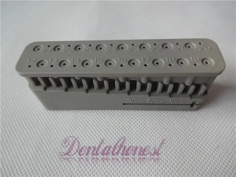 2 шт. серый Endo измерительного блока зубные файлов правитель Эндодонтическое