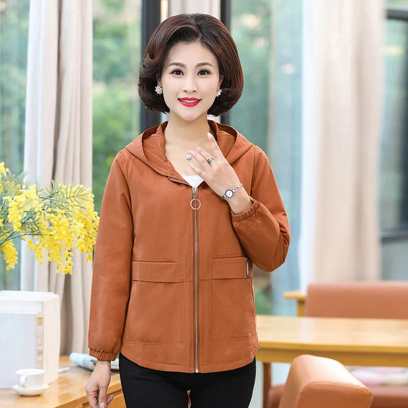 Короткий тренчкот для женщин весна осень 2019 повседневный Топ среднего возраста