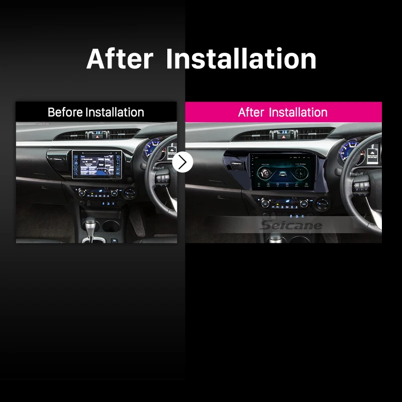 Seicane 10 1 дюймов Android 8 Автомобильный GPS радио для Toyota Hilux правый Привод 2016 2017 2018