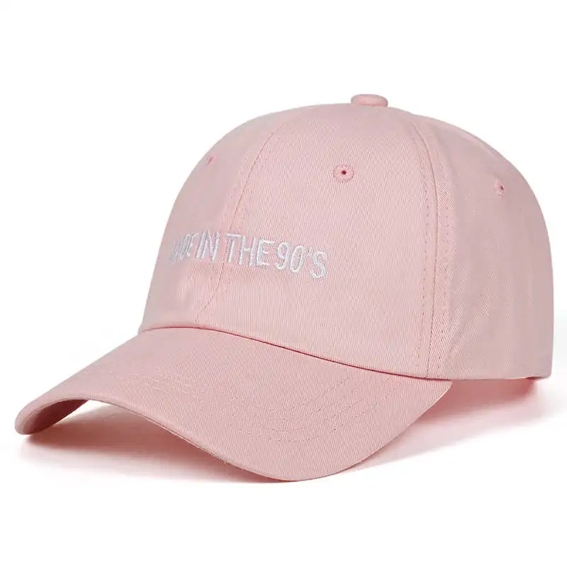 pink white Новинка; Мужская и женская MADEIN 90s шляпа c вышивкой, для отца Бейсбол Кепки хлопок Стиль унконструктед модные унисекс папа Кепки головные уборы - Цвет: pink white
