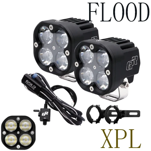 Goldrunway мотоцикл Точечный светильник головной светильник фары GR-X4 XPL 40 Вт Led супер светильник Dc12V Универсальный Мотокросс вспомогательный светильник - Цвет: X4 CREE XPL FLOOD
