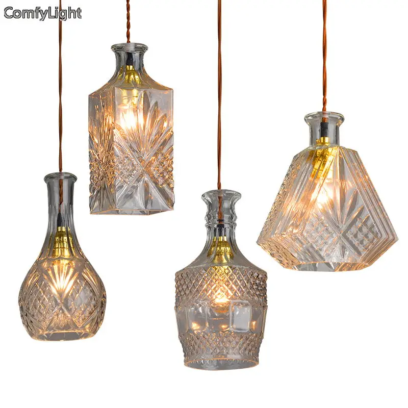 

Morden glass ball hanging light Vintage LED industrial droplight Mordern LOFT/Foyer/Kitchen/Diningroom classic LED pendant lamp