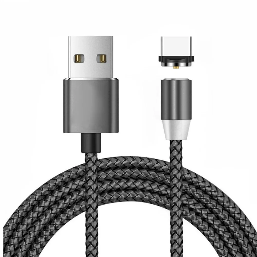 НИСИ 1 м 2 м светодиодный магнитный кабель type C для huawei Mate10/20/30/P10/P20 Pro samsung S9/S8 Xiaomi Mi6 круглый USB C нейлоновый зарядный кабель