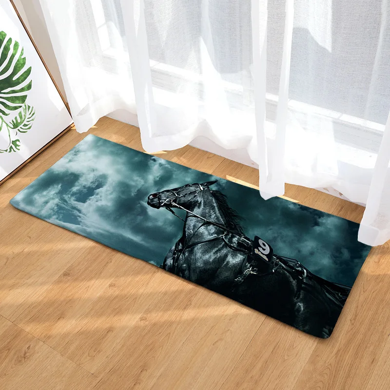 Современный 40*120 см Анти скольжения Bedsider Кухня коврики 3D лошадей печатных