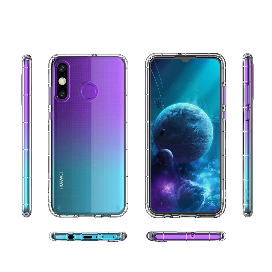 Воздушная подушка прозрачный мягкий чехол из ТПУ для Huawei P30 P20 Pro Mate 20 10 Lite P Smart Plus Y7