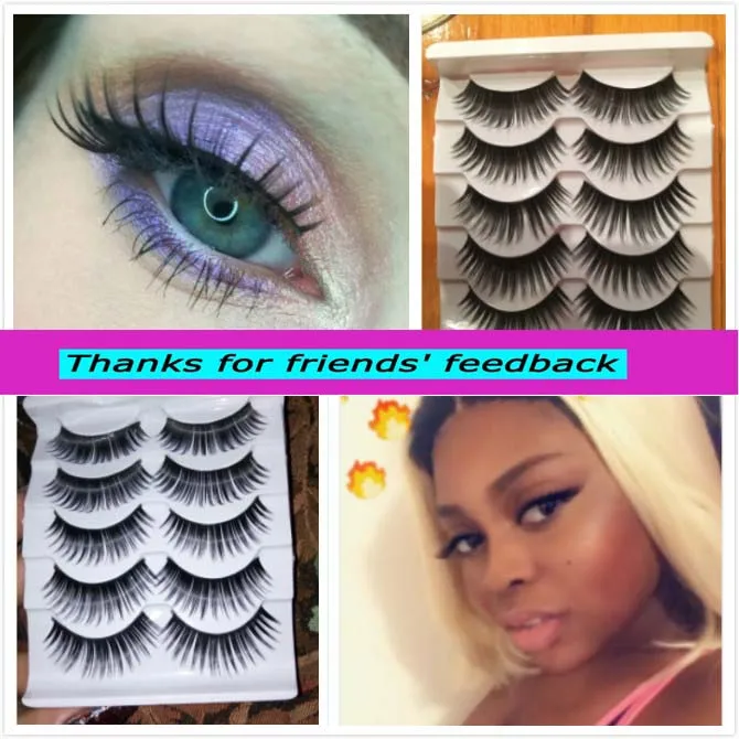 Ресницы Накладные черные мягкие 5 пар | Красота и здоровье