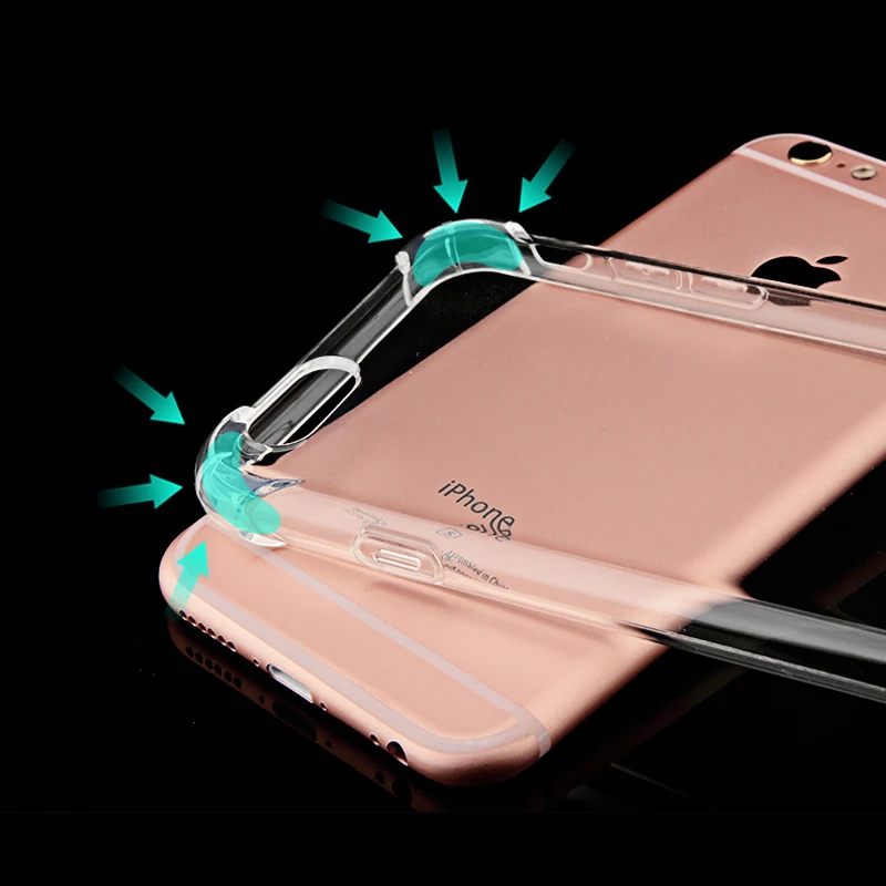 CAPSSICUM противоударный мягкий прозрачный чехол для iPhone 6 6S Plus воздушная подушка ТПУ