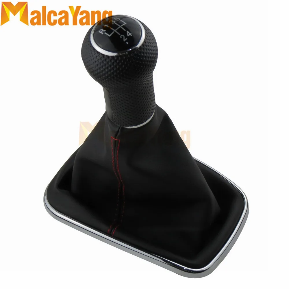 5 speed Аксессуары для стайлинга автомобилей, ручка переключения передач, гетры, рычаг загрузки, ручка, ручка, крышка для Volkswagen VW MK4 Golf 4 GTI R32 Bora Jetta - Название цвета: 5 speed