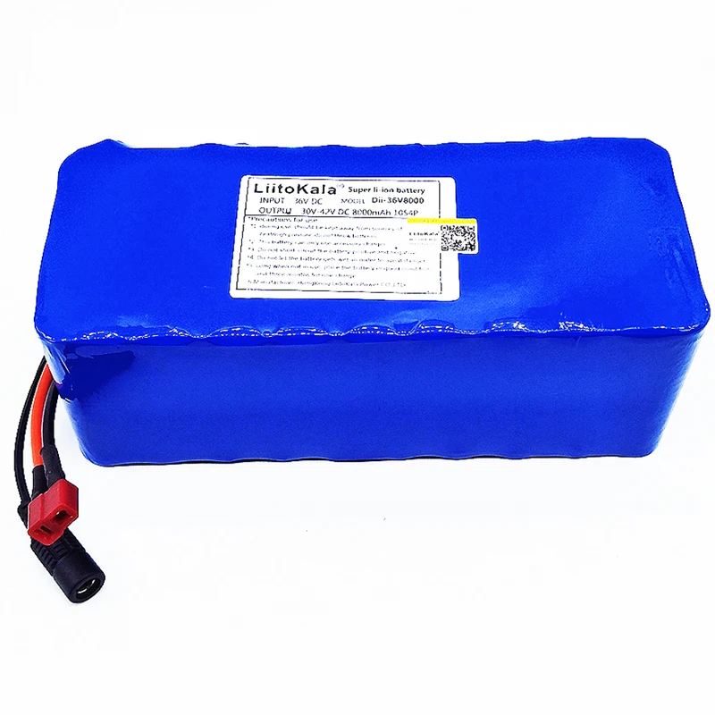 LiitoKala 36v8ah литий-ионный аккумулятор для электровелосипеда 18650 42V 8000mAh 10S4P большой емкости bms 500W перегрузки по току
