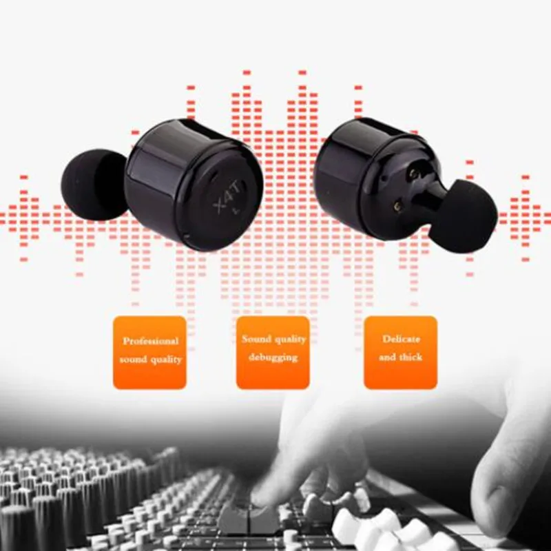 5 шт. X 4T TWS беспроводные наушники Bluetooth 4 2 стерео с микрофоном спортивные и 5200 мАч