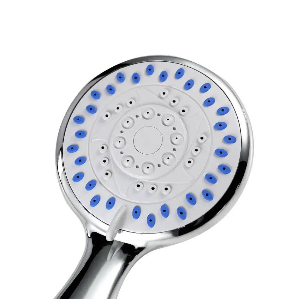 Серебристая хромированная насадка для душа с функцией 3 режимов распыления