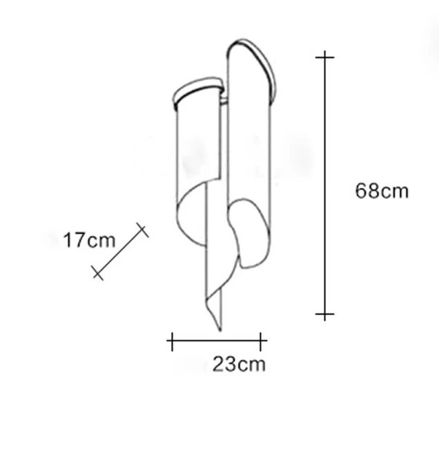 Современные дизайнерские Роскошные модные алюминиевые Настенные светильники с