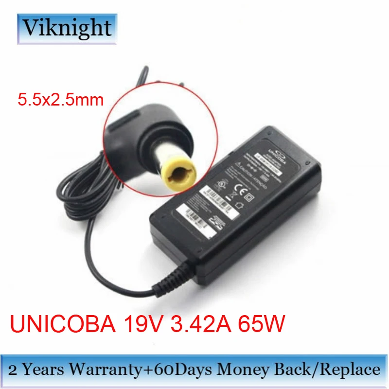 Оригинальный 19V 3.42A 65W блок питания AC адаптер для зарядного устройства ноутбука