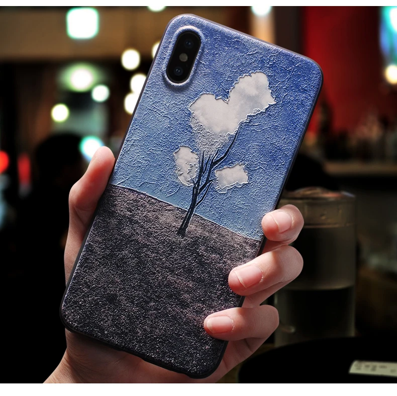 For iphone 11 Pro Max 7 8 7plus 8plus Case Cover For iphone X XS XR 7 8 6 s Plus Case For iphone xs max 5 5s se Case Black 3d