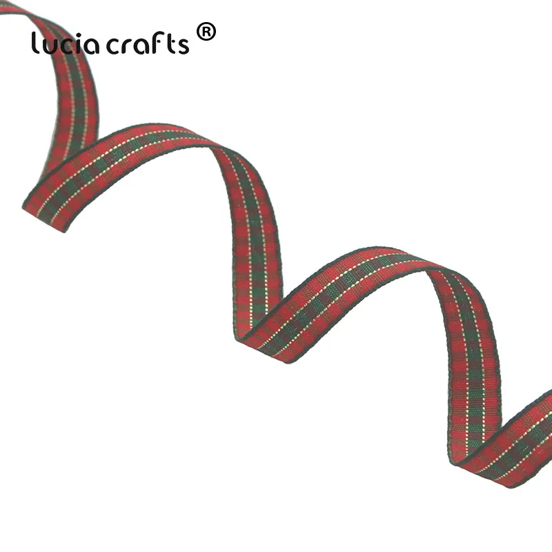Лента Lucia Crafts оберточная лента для подарков с принтом в сеточку 10/15/25/40 мм головной