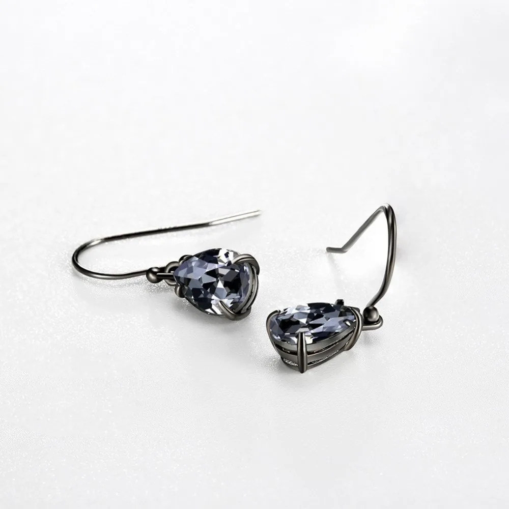 Женские серьги-капли LEKANI из кристаллов Swarovski серьги в ретро-стиле 925 пробы с