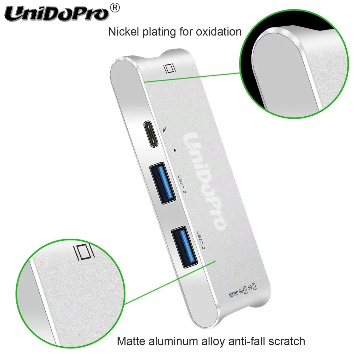 USB C Адаптер Hub с HDMI 4K + 2 портовый 3 0 и кардридер SD для Samsung /Google /Acer /HP /Dell /ASUS /Lenovo /Msi