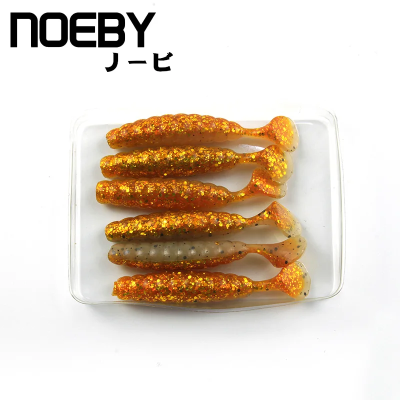 NOEBY 6 шт./лот Мягкая приманка 60 мм/3 2 г качественная профессиональная рыболовная