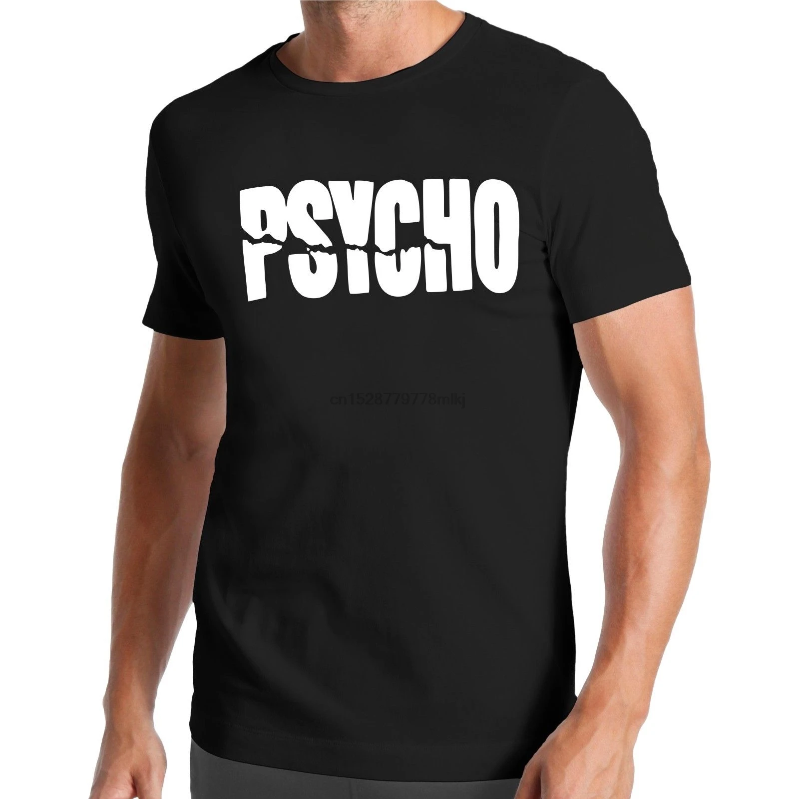 Psycho футболка ужас зомби Триллер фильм Хичкок Альфреда Crazy Классическое качество