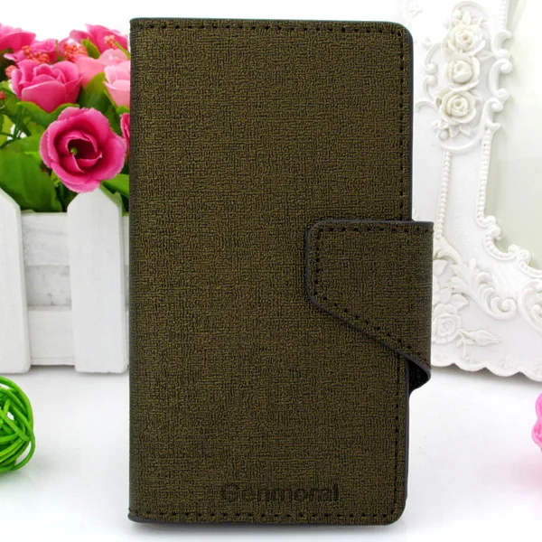 Genmoral PU Leather Cover celular Mobile phone Bag Pouch Skin Shell Case For Alcatel One Touch Idol 2S OT-6050Y TCL S830U | Мобильные