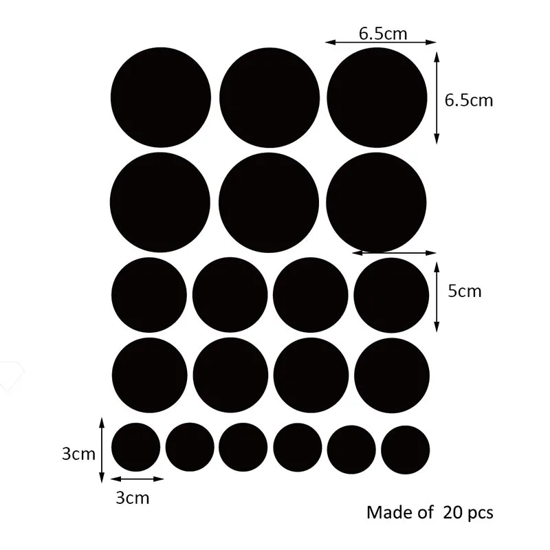 1 лист съемные виниловые наклейки в горошек для детской комнаты | Дом и сад