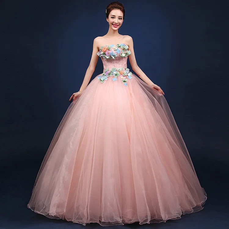 Пышные платья vestidos de 15 anos, кружевное бальное платье с цветочной аппликацией, без рукавов, Дебютант, милое 16 черное платье, Пышное Платье