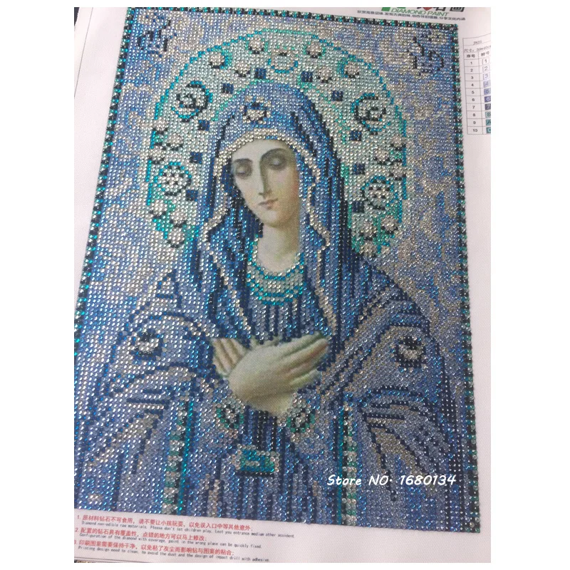 

RUBOS Icons St. Nicholas Of Myra Diamond Embroidery Pattern Orthodox Religion 3D Diamond Painting Mosaic 5D Crystal Glass Crafts